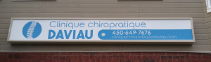 Enseigne Clinique Chiropratique Daviau - St-Amable